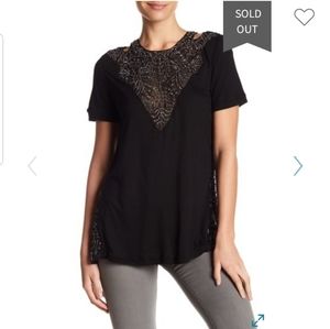 COPY - Haute HippieShort Sleeve Embellished Bead …